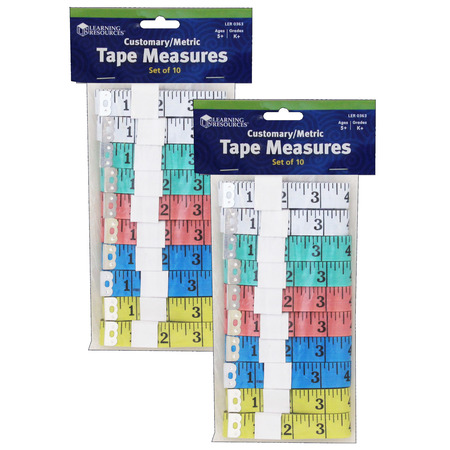 LEARNING RESOURCES English/Metric Tape Measures, PK20 0363